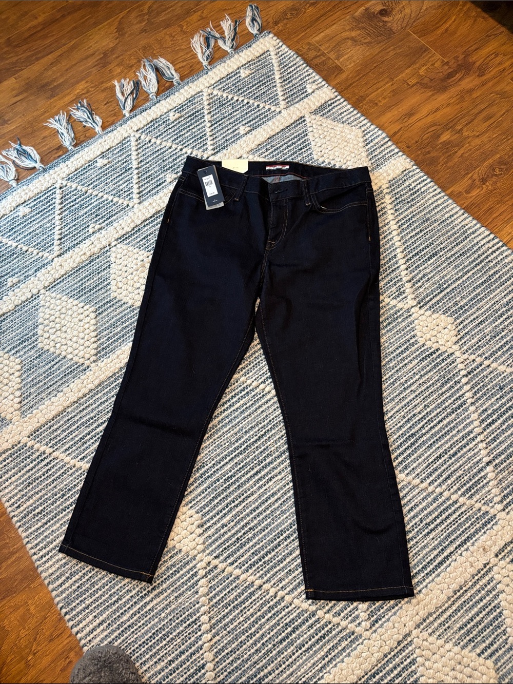 Tommy Hilfiger Dark Denim Cropped Straight Jeans